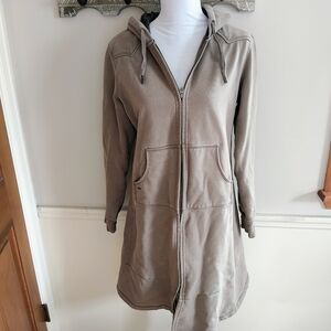 Topo Ranch Knit Western Inspired Zip-up Hooded Jacket Women's Sz Large